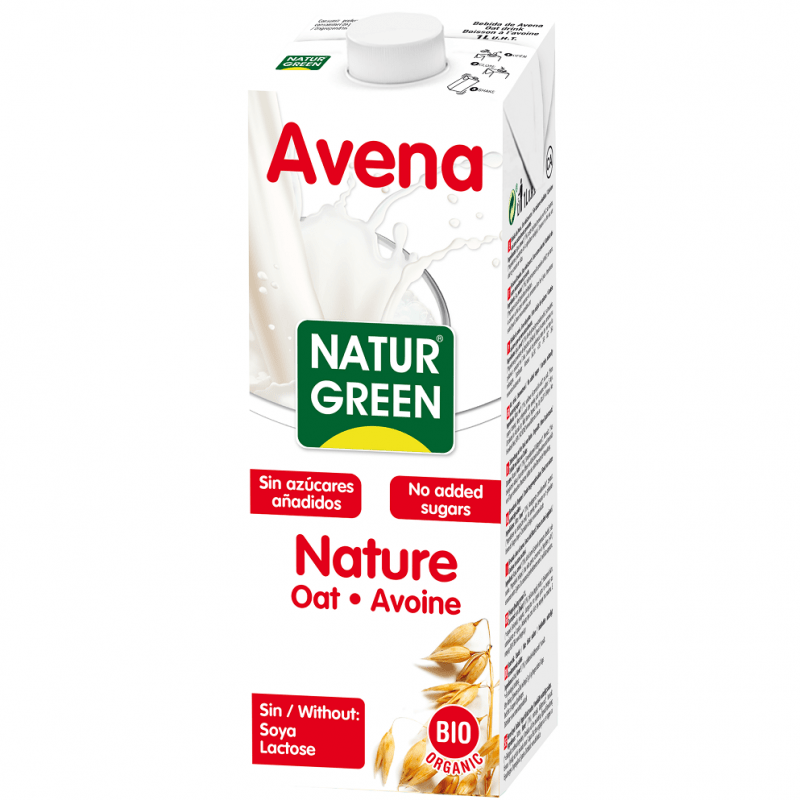 Lapte din Ovaz NATURE Neindulcit BIO NaturGreen - cutie 1000ml