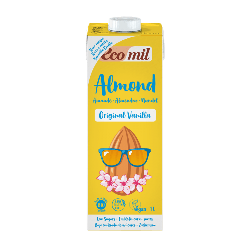Lapte din Migdale cu Vanilie indulcit cu Agave BIO EcoMil - 1000ml. Poza 6611